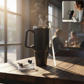 890 ML Large Capacity Insulated Travel Mug / Tumbler Black color (1 Pc)