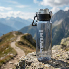 One-hand open flip lock sports water bottle