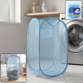 Large Mesh Pop Up Laundry Basket Clothes Storage Hamper (1 Pc, 54x30cm)