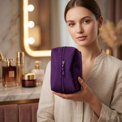 Waterproof travel makeup organizer case