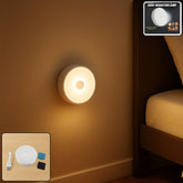 Rechargeable motion sensor night light with round design