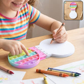 Mini pop it diary fidget notebook for kids with rainbow silicone bubbles (1 pc)