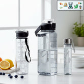 3 in 1 multipurpose water bottle set front view