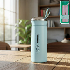 Leak Proof Glass Water Bottle with Secure Lid