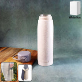 Creative Wheat Glass Water Bottle with Phone Holder front view