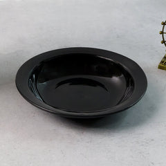 Deep soup bowl in glossy black finish