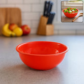 Plastic 6 Inch Red Round Deep Serving Bowl (1 Pc)