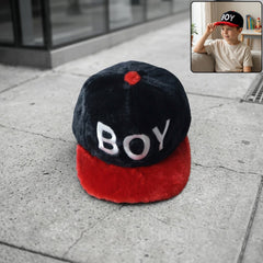 Boys printed fashion cap with letter design