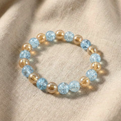 Crystal Beaded Dual-Tone Bracelet Close-Up