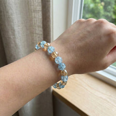 Dual-Tone Beaded Bracelet Angle View
