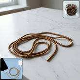 Brown spiral cable protector sleeve