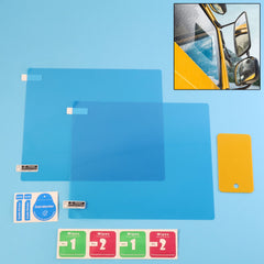 Anti-fog mirror protection film set applied on car side mirror
