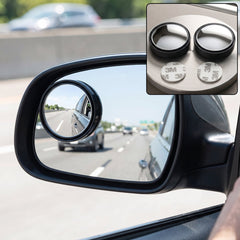 Round Blind Spot Mirror Wide Angle Rear View for Car 360 Degree (2 Pc Set)