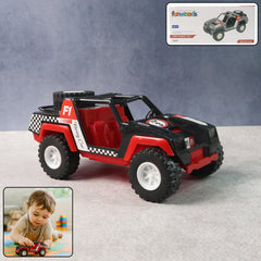 Funwoods free-wheel racing jeep toy car with wide tyres
