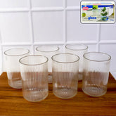 Supermom Casa 6-piece tall ribbed plastic glass set