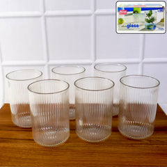 Supermom Casa 6-piece tall ribbed plastic glass set