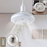 Remote control ceiling fan with light and E27 socket LED lamp for home (1 set)