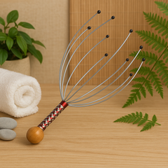 Handheld scalp massager device