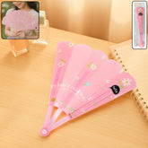 Foldable Hand Fan with Floral Print closed view