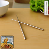 Premium stainless steel reusable chopsticks set of 2