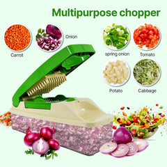 Supermom Quick Nicer Dicer showing slicing action