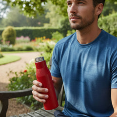 Leakproof red stainless steel water bottle cap