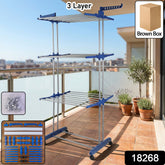 Multi-tier clothes drying rack with wheels