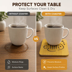 Square Wooden Drink Coaster