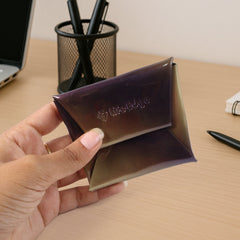 Premium PU leather wallet side view
