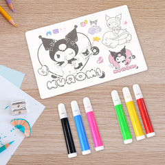 Six unique Kuromi-themed coloring sheets for kids