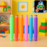 Colorful stretchable LED Glow Pop Tube Fidget Toy