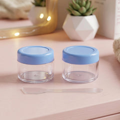Cream jar with spatula detail