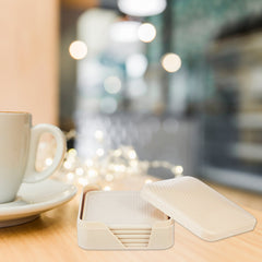 Coasters Set with Storage Box displayed