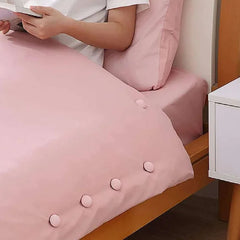 Curtain Holder Using Soft Duvet Button Clip