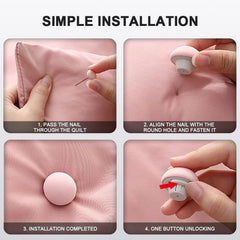 Curtain Tieback with Duvet Button Clip