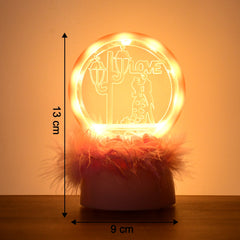 Romantic Round Love Couple Decorative Showpiece (1 Pc)