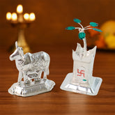 Silver-Plated Kamdhenu Cow