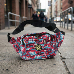 Travel waist bag with secure zippers