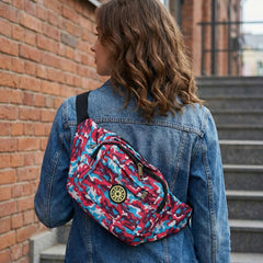 Utility waist bag showing adjustable strap