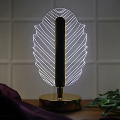 Premium Leaf Shape Crystal Table Lamp (1 Pc)
