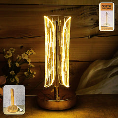 Luxury Tall Cylinder Shape Crystal Table Lamp (1 Pc)
