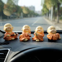 Happy Mini Monk Buddha figurine with joyful smile
