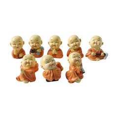 Smiling Mini Monk Buddha statue with detailed design