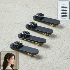 Cute Cat Hair Clips on White Background