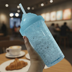 Close up of drinking cup with swirl lid