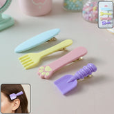 Cute Multi Design Hair Clips (4 Pc)