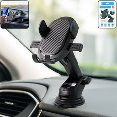 Dashboard car phone mount with strong suction base