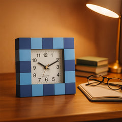 Square Quartz Table Clock Front View