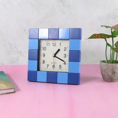Mini Square Quartz Clock Angled View