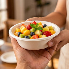 Compostable Bagasse Bowl 240ml – Eco-Friendly 25 Pc Set
